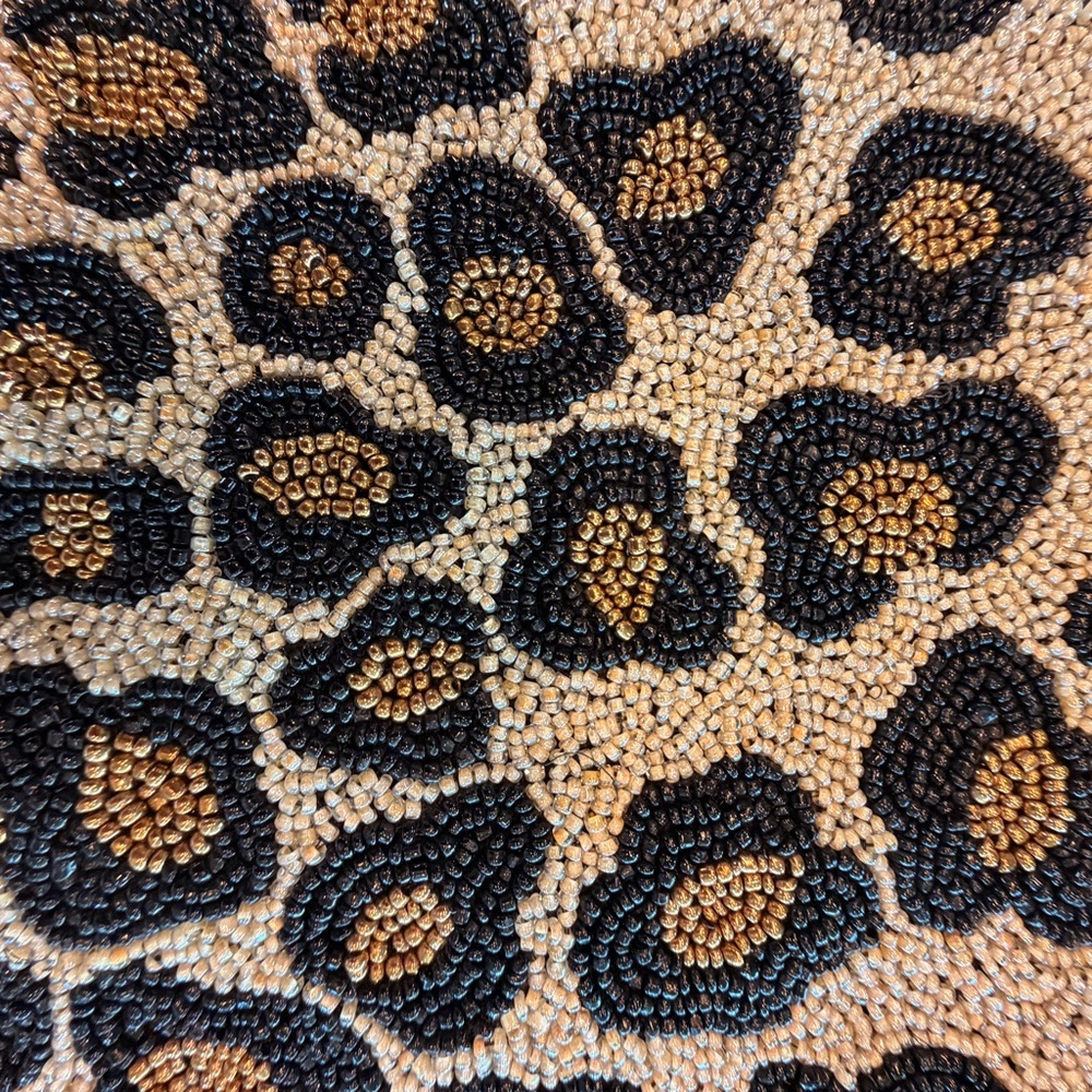 Camel Threads Totes n Toes Beaded Leopard Print Purse with Chain Strap - Picture 8 of 9